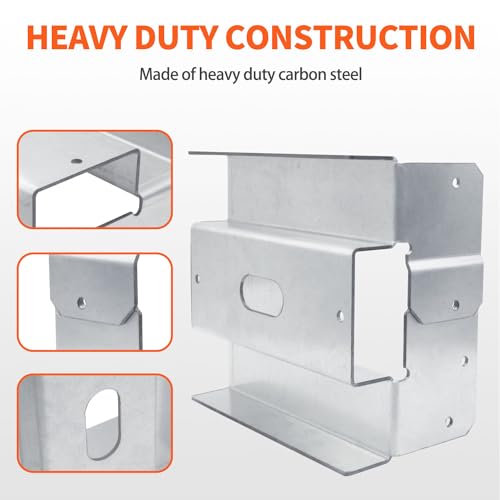 lifgarfe 10Pcs 4x4 Post Base Anchor Concrete Deck Post Bracket Fit for Deck,Patio Or Pergola - size: 4X4 10PCS