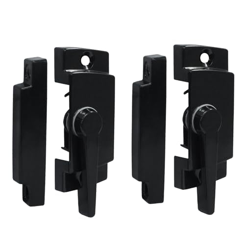 2 Pack Window Sash Lock, Cam Action, 2" Hole Center, Right Black - color: Right/ Black, size: 2 Pack