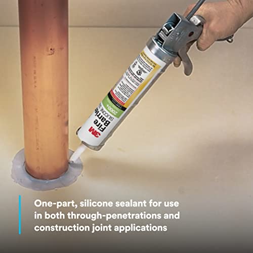 3M Fire Barrier Silicone Sealant 2000+, Gray Color, 10.3 fl oz Cartridge