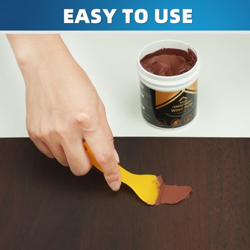 Deuvuo Red Oak Wood Filler, High-Performance Red Oak Wood Putty Kit - Quickly Fix Wood Cracks and Blemishes with Wood Hole Filler - Paintable, Stainable, Sandable & Quick Drying - 9.87 Ounce - color: 9.87oz Red Oak