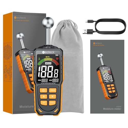 Neoteck Rechargeable Spherical Moisture Meter 5-40mm Inductive Depth