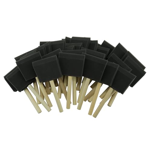 Poly Foam Brushes 3inch 36pcs, High Density Foam Paint Brush - size: 3inch 36pcs