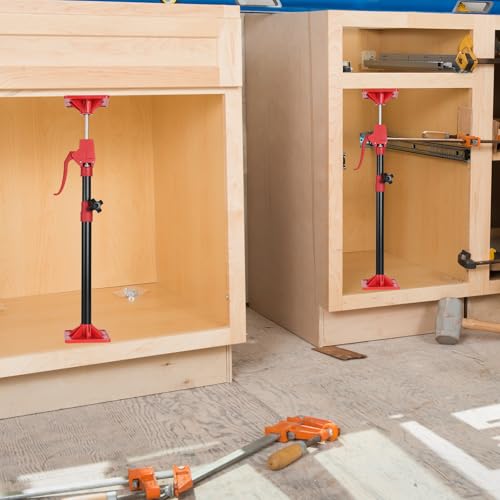 Cabinet Jack Support Pole, 19.7" to 45.3" Third Hand Tools Adjustable Support Pole, 3rd Hand Support System for Upper Cabinet Installation, Each 78 LB Capacity, 2 Pack - size: 19.7"-45.3" | 2PC