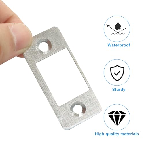 Deadbolt Restorer Strike Plate, Silver, 1 Pack - color: Silver