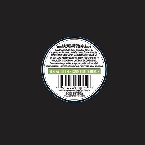 Caron & Doucet - Cutting Board & Butcher Block Conditioning Oil & Wood Finishing Wax Bundle | 100% Plant-Based & Vegan, Best for Wood & Bamboo Conditioning & Sealing | Does NOT Contain Mineral Oil!