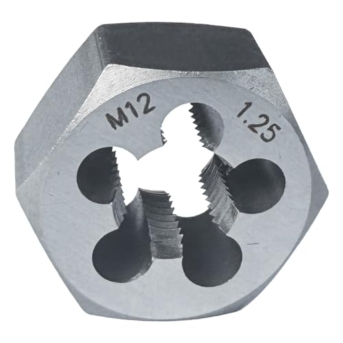 M12 x 1.25 Hex Die Rethreading Die Thread Die Carton Steel For Right Hand - size: M12 x 1.25mm