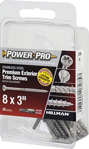 The Hillman Group 42509 Stainless Steel Trim Screw (20 Pack), 8 x 3