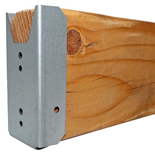 Wood Fence Rail Bracket for 2x4 Dimensional Lumber. Galvanized Steel to Resist Rusting. Quantity Each - size: 2" x 4" Each
