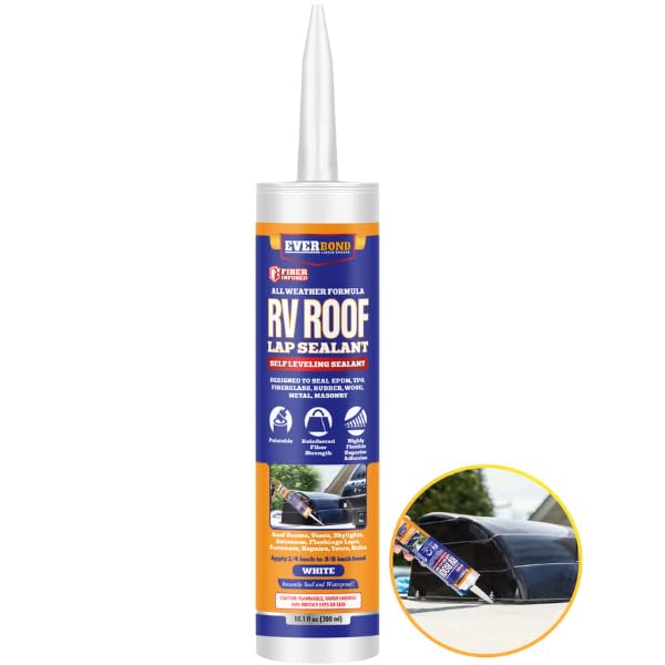 Everbond RV Roof Lap Sealant - Ultimate Roof & Leak Repair Solution for Motorhomes, Campers, and Trailers - Weatherproof, Flexible, and Easy to Apply - 10.1 oz Tube 4-Pack - style: 4-pack