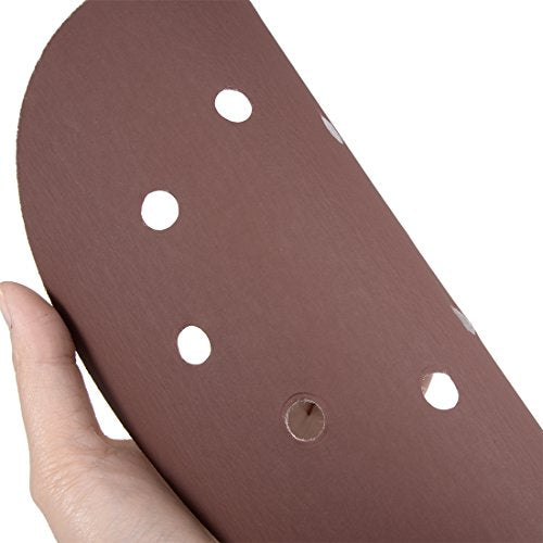 uxcell 10Pcs 7 Inch 8 Hole Hook and Loop Sanding Disc 1500 Grit Flocking Sandpaper Random Orbital Sander Paper - size: 1500 Grit