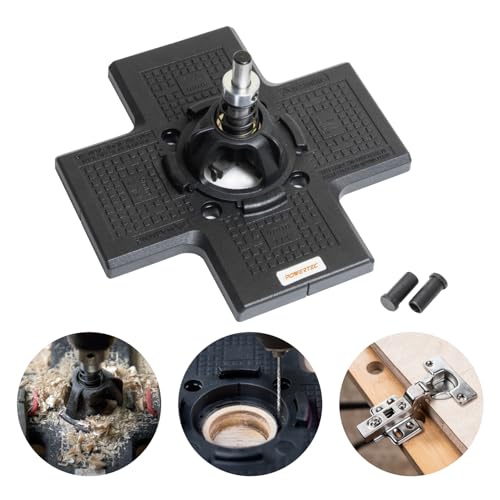 POWERTEC 72225 Cabinet Hinge and Hardware Jig Kit, Concealed Hinge Jig and Drawer Jig for Installing Pulls, Knobs, Handles on Cabinet and Drawer, Cabinet Door Mounting & Cabinet Hinges Installation - style: Concealed Hinge Jig and Drawer Jig
