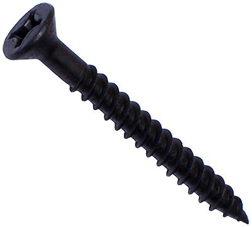 Hard-To-Find Fastener Phillips Flat Twinfast Wood Screws, Black Phosphate, Durable & Secure Indoor Wood Screws for Cabinets, Home Improvement, DIY, Construction, Interior Renovations, #10 x 1-3/4" - size: #10 x 1-3/4" Pack of 100