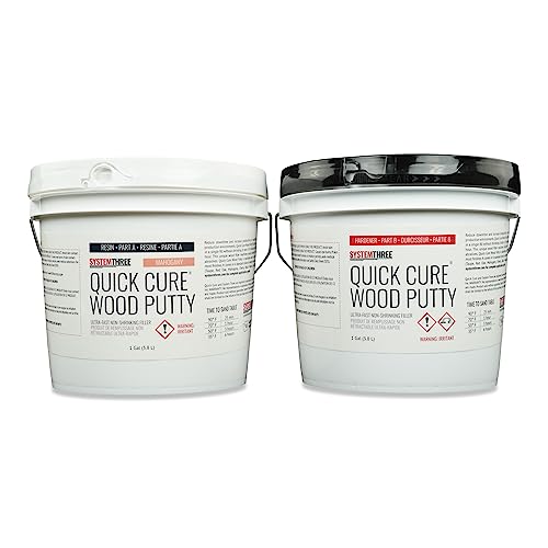 System Three Quick Cure Putty, Mahogany, 2-Gallon Kit - color: Mahogany, size: 2 Gallon