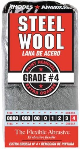 HOMAX Products 10121116 Number 4 Steel Wool Pad, 24-Pack - size: 12 Pads (Pack of 2), style: Extra Coarse Grade #4