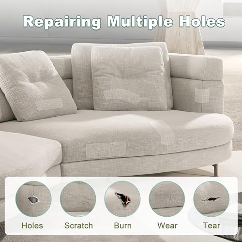 BESEZX Linen Fabric Repair Tape Upholstery Tape 3x79 Inch - color: Dark Grey, size: 3*79 inch