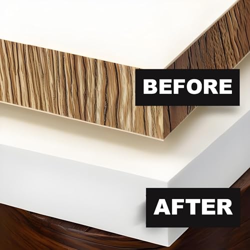 White Edge Banding Tape Not Melamine PVC,1-1/2 inch x26ft UV Painted,Pre-glued Iron On Wood Veneer Roll,Real Wood Edging Band Strips with Hot Melt Adhesive for Cabinet Plywood Furniture