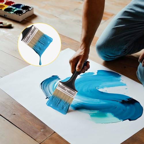 14 Pack 4 Inch Paint Brushes - A Professional Range of Wall Paint Brushes, Deck Paint Brush, and Chip Brushes - Perfect DIY Painting Tools for Your Home or Business KUKLIPJIM - size: 14 Pack 4 Inch