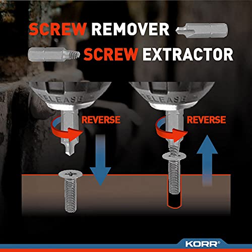 KORR Tools KIBPP030 23pc Screw Extractor Set Quickly Removing Stripped, Broken, Stuck or Damaged Bolts & Screws