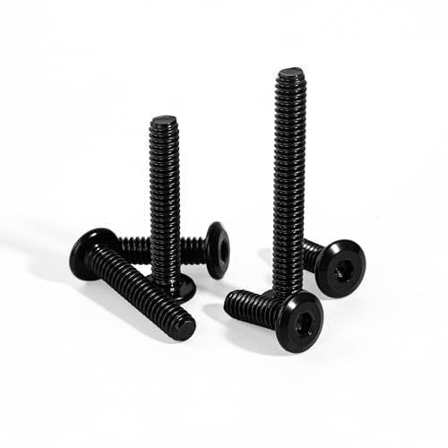 1/4-20 x 3/4", 1", 1-1/4", 1-1/2", 2" Flat Head Socket Head Screw Furniture Bolts Countersunk Connector Screws Assortment Kit, Stainless Steel 18-8 (304), Black Finish, Fully Threaded, 25 PCS - size: 1/4-20 Kit