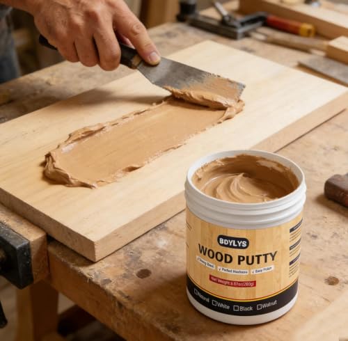Natural Wood Filler, 9.87 oz Wood Putty Furniture Repair Kit - color: Natural