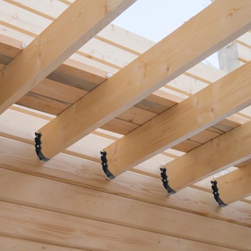 25Pcs Black 2x8 Joist Hangers for Wood,18 Gauge Metal Face Mount Joist Hanger,Lu28 Joist Hangers Powder Coating,Hurricane Ties for Rafter,Rafter Brackets 2x8 for Deck,Floor,Roof Overhang,Ceiling Joist - size: 25 Pcs 2x8 Joist Hanger, style: Black