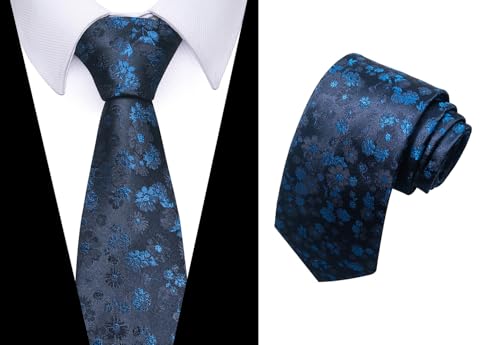 joy alice Tie For Men 6 PCS Necktie Woven Jacquard Neck Ties Set Neck Ties - color: Navyblue Green Purple