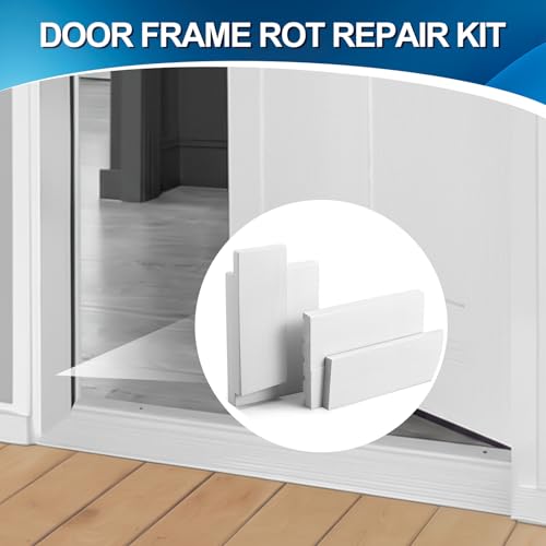 CroBlissful Door Frame Repair Kit, Exterior Door Jamb Kit, 6-9/16" W X 8" L - size: 6-9/16" W X 8" L