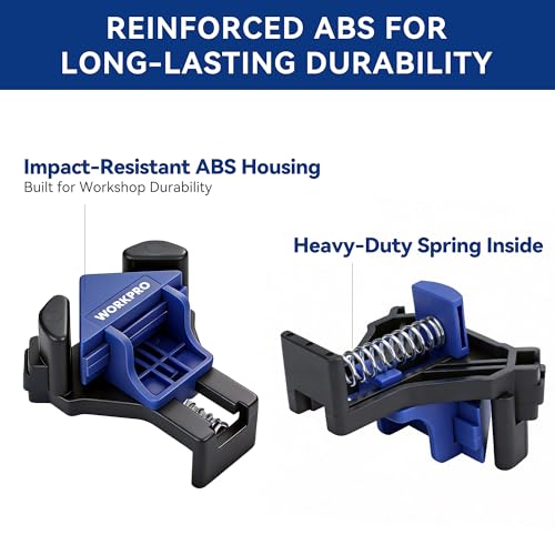 WORKPRO Corner Clamps for Woodworking, 4-Pack Adjustable Right Angle Clamps