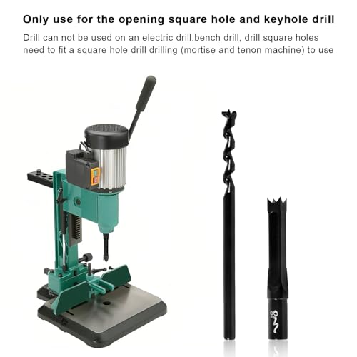 SaferCCTV Square Hole Drill Bit Set for Wood, Bearing Steel Hardness Sharp Mortise Drill Bit 9/16-Inch Woodworking Mortising Drill Bit - size: 9/16In
