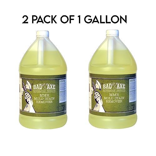 Bad Axe MMR Instant Mold Stain and Mildew Stain Remover - Professional Strength, Contractor Grade Cleaning Solution, Professional Quality Formula, Odor Removal, 1 Gallon (2)