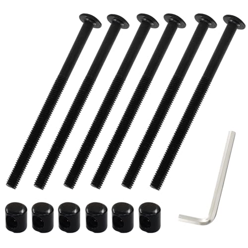 Jiozermi M6 x 100mm Hex Socket Head Screws Bolts Barrel Nuts, 12 Pcs - size: M6 x 100mm