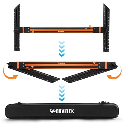 Stair Tread Template Tool - Stair Measuring Tool & Stair Tread Gauge,Stair Gauges for Stair Measurement and Shelf Layout, No Assembly Required, Storage Bag Included