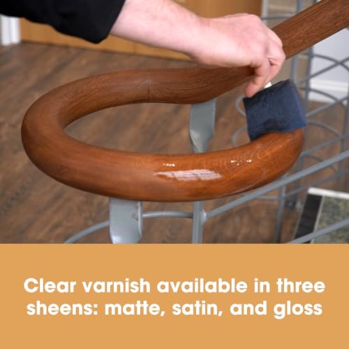 Furniture Clinic Wood Varnish, Polyurethane Waterproof Coating, Matte - color: Matte, size: 8.5 fl oz