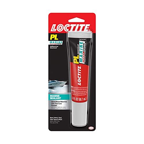 Loctite PL Marine Fast Cure Adhesive Sealants, Waterproof Construction Glue for Fiberglass, Vinyl, Glass & More - 3 fl oz Cartridge, Pack of 1 - size: Single, style: 3 Ounce Squeeze Tube