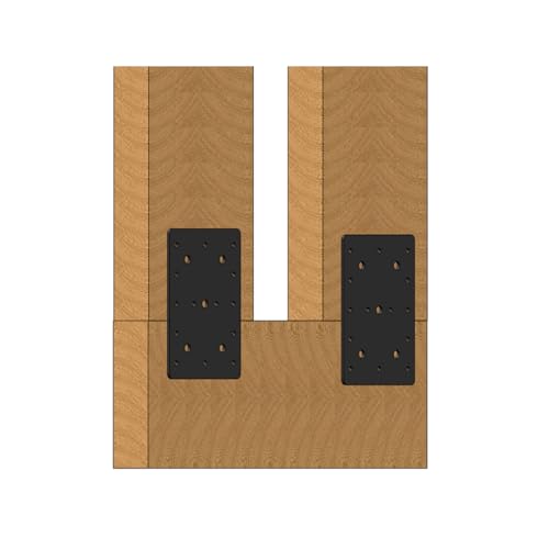 4 PCS 6"X4" Straight Steel Flat Plate,Heavy Duty Mending Plate Joining Brackets, Connecting Brackets, I Strap Metal Plate. Fit 4x4,6x6 for Repair House,Furniture,Straight Flat Plate for tress - size: 6"x4"