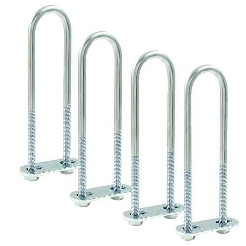 M6 U Bolts, 15/16 Inch Wide, 23mm x 120mm, 4 Sets - size: 23 mm x 120 mm