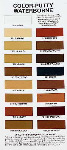 Color Putty Custom Blending Kit, Waterborne, Sixteen 3.68 oz Jars