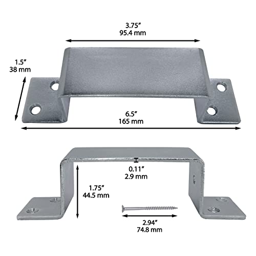 2 Pack Heavy Duty 2x4 Door Barricade Brackets |1 Pair Closed Bar Holder with Screws| 2.5” Wide Closed Barricade Bracket for 2 by 4 Board (2)