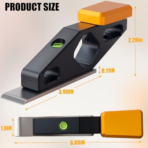 Block Plane with Built-in Level – Durable Hand Planer & Wood Plane – Precision Chisel Plane with Hardened Flat Blade – Compact Woodworking Tool for Edge Trimming, Plug Finishing & Joinery Cleanup