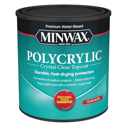 Minwax 1 qt Minwax 65555 Clear Polycrylic Water-Based Protective Finish Gloss