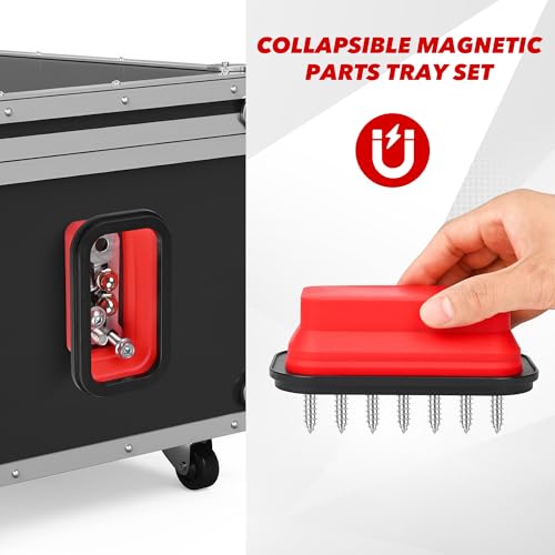 17" Rolling Magnetic Sweeper with Wheels,10LB, 3Pcs Magnet Sweeper Set - size: 17-inch(10LBS)