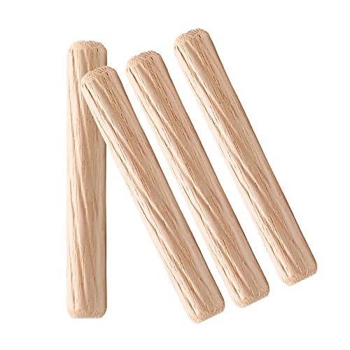 120Pcs 1/4"x2" Hardwood Fluted Dowel Pins for Woodworking DIY - size: 1/4" x 2"
