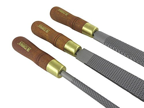 Narex 854203 3 Piece Set Course Cut Round Rattail, Half Round and Rectangular 250 mm Cabinetmaker Wood Rasp