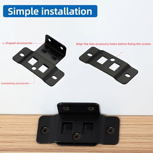 2-in-1 Snap in Locking Insert Brackets 10 Pack - L-Shaped 90° Angle Bracket