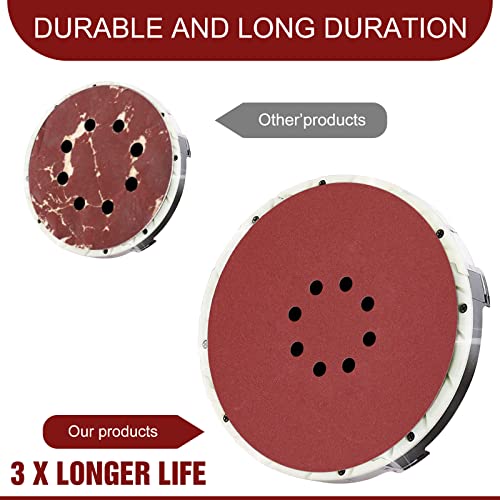 Awutzut 9 inch Sanding Discs 150 Grit 8 Holes Hook and Loop Sandpaper for Drywall Sander 10Pack - style: 150 Grit