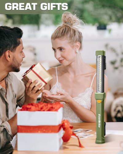 EverBrite 1000LM Work Light, Rechargeable Magnetic Flashlight, Green - color: Green