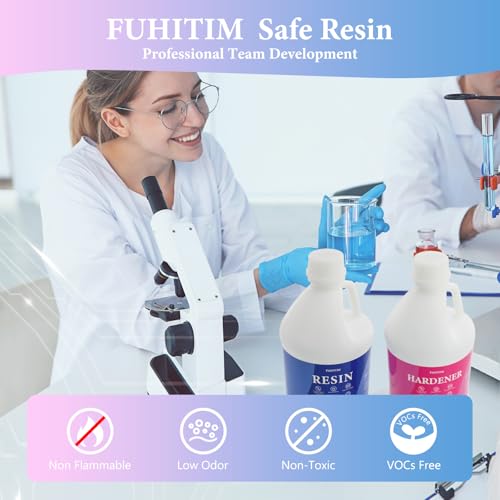 Epoxy Resin 2 Gallon Crystal Clear Epoxy Resin Kit DIY 1:1 Ratio - color: 2 Gallon Kit