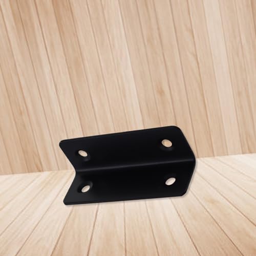 Long L Bracket,ULIFESTAR Black Corner Brace Brackets,Stainless Steel Corner Brackets,Heavy Duty Shelf Bracket,Metal Right Angle Bracket for Wood,60*25mm/2.36*0.98'' 8 PCS - size: 60*25mm/2.36*0.98''