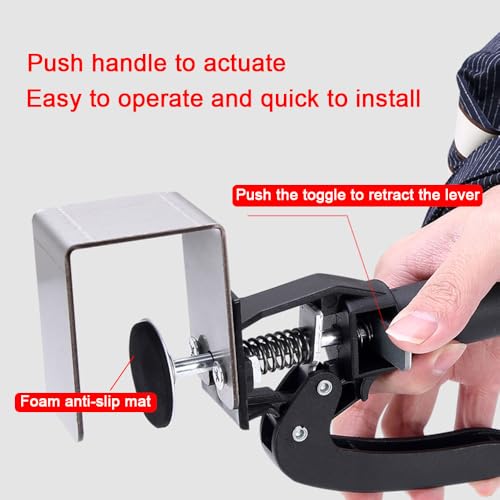 Drawer Front Installation Clamps Kit – Cabinet Mounting Tool with Replaceable Clips, Drawer Slide Jig, Stainless Steel Installation Jig, 6 pcs + 2 Handles