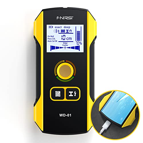 FNIRSI WD-01 6 in 1 Rechargeable Stud Finder Wall Scanner, Positioning Hole - size: WD01